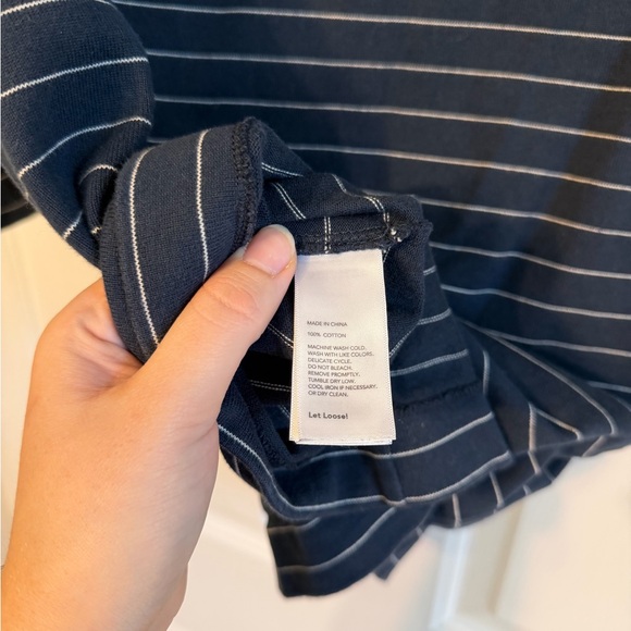 Kate Spade Saturday Navy and White Striped Long Sleeve Dress - Picture 4 of 4